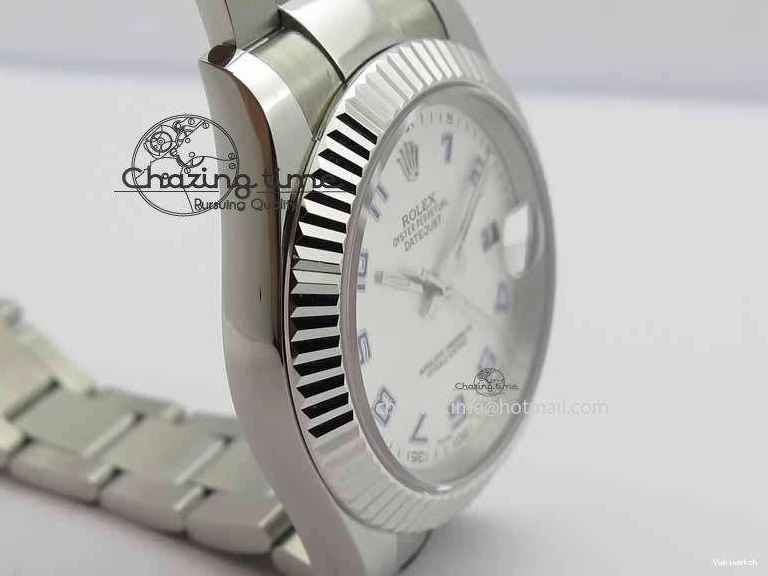 41mm Blue Maker SS Dial SA3136 Bracelet Arabic Silver SS Best On BP 116334 Edition II DateJust 0223